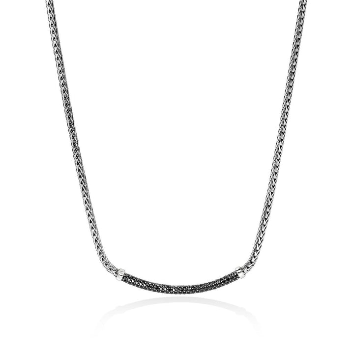 JH Essential Pavé Necklace, Sterling Silver, Gemstones, 2.5MM