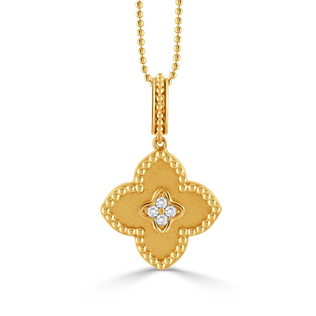 18K Yellow Gold 0.04ct Diamond Necklace