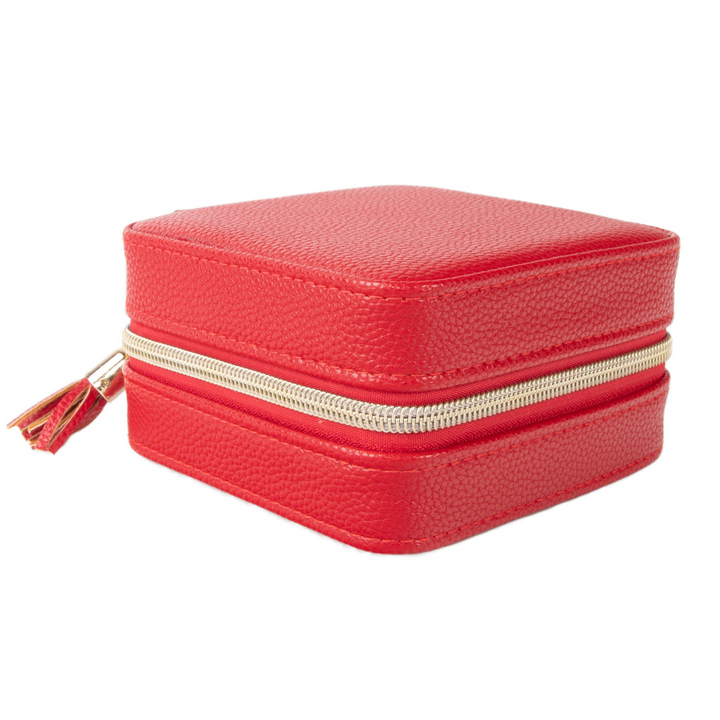 Leah Red Travel Jewelry Case