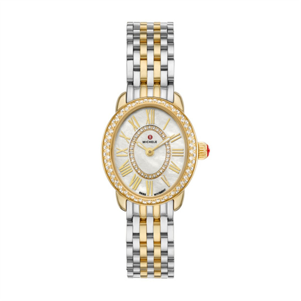 Serein Oval Diamond Two-Tone 18K Gold-Plated Watch