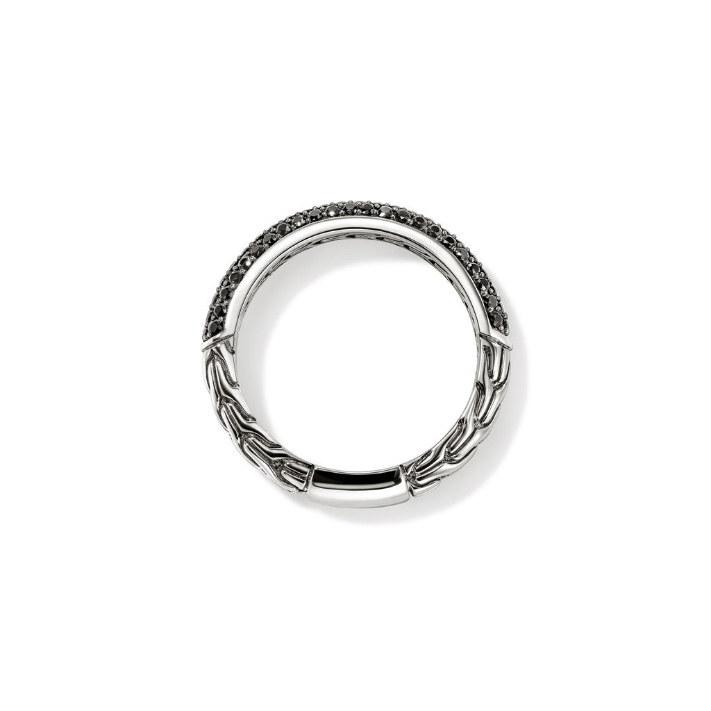 JH Essential Pavé Band Ring, Sterling Silver, Gemstones, 3.5MM