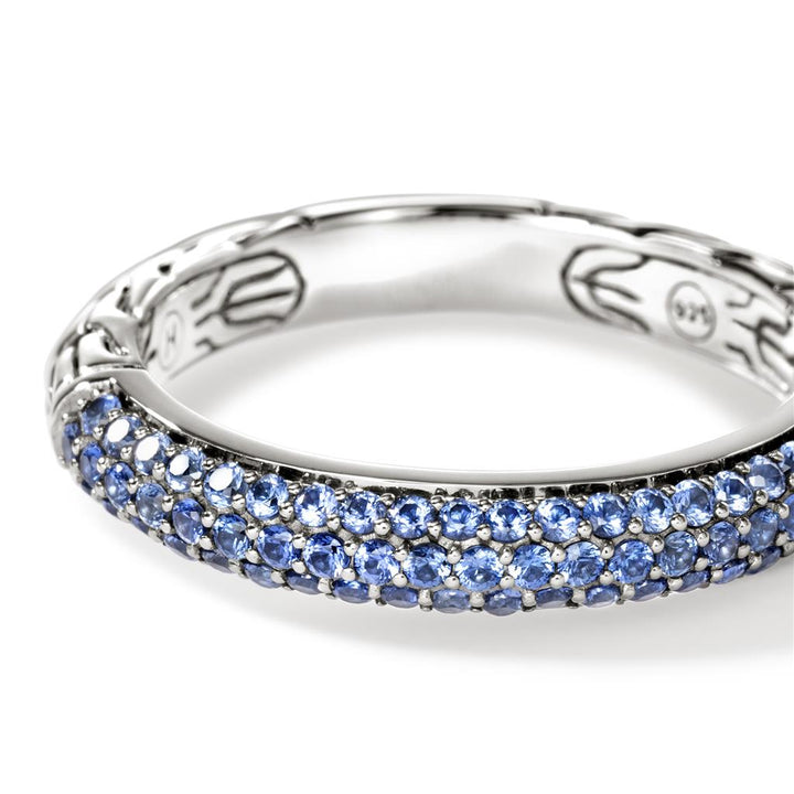 JH Essential Pavé Band Ring, Sterling Silver, Gemstones, 3.5MM