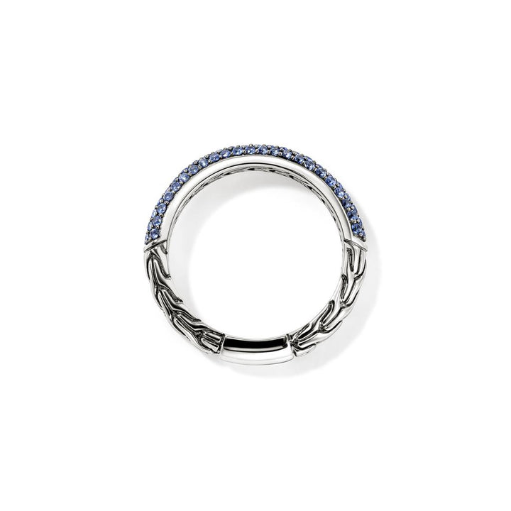 JH Essential Pavé Band Ring, Sterling Silver, Gemstones, 3.5MM