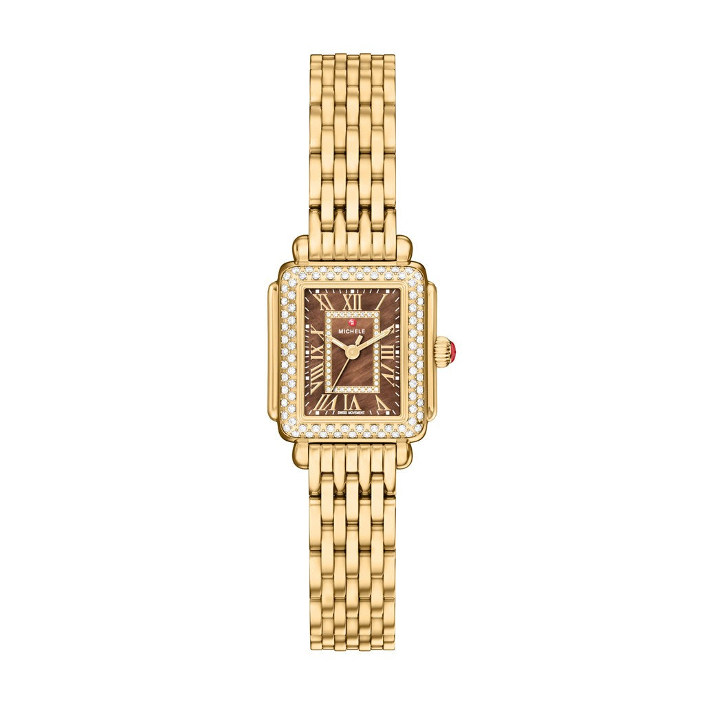 Deco Madison Mini Diamond 18K Gold-Plated Stainless Steel Watch