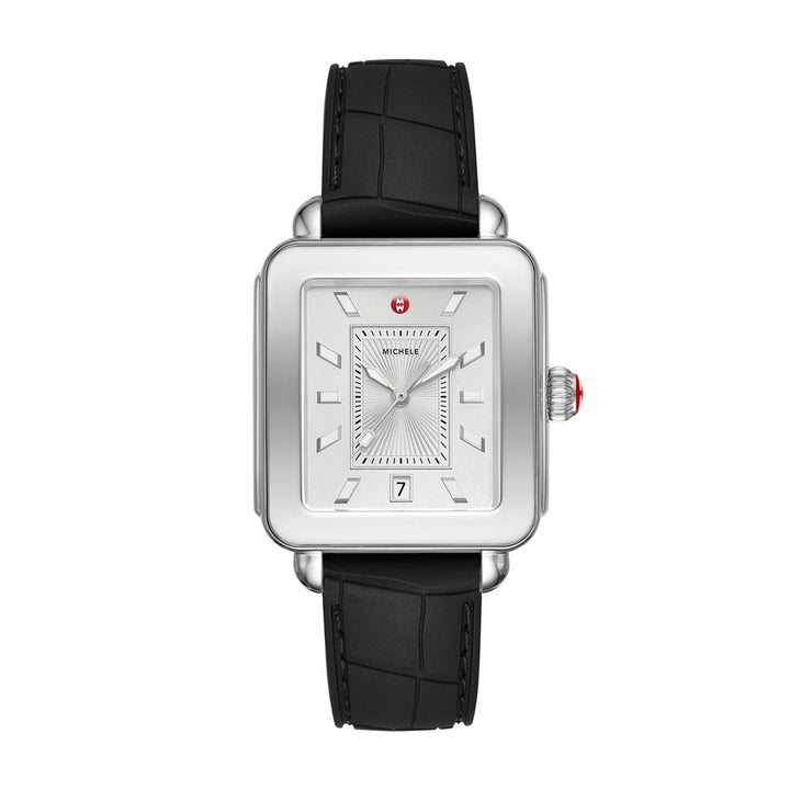 Michele Deco Sport Stainless Black Silicone Watch