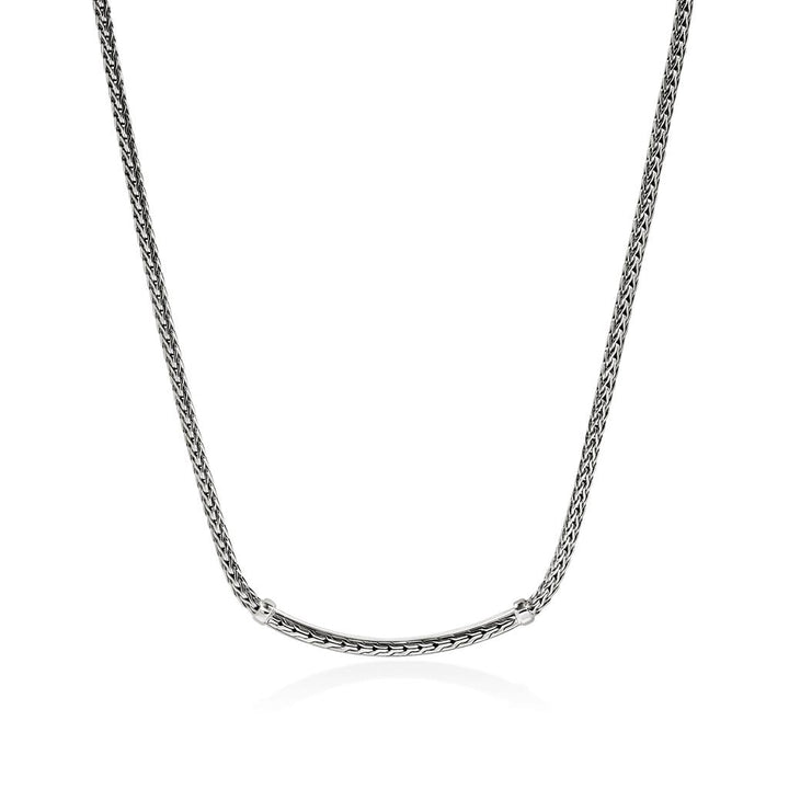 JH Essential Pavé Necklace, Sterling Silver, Gemstones, 2.5MM