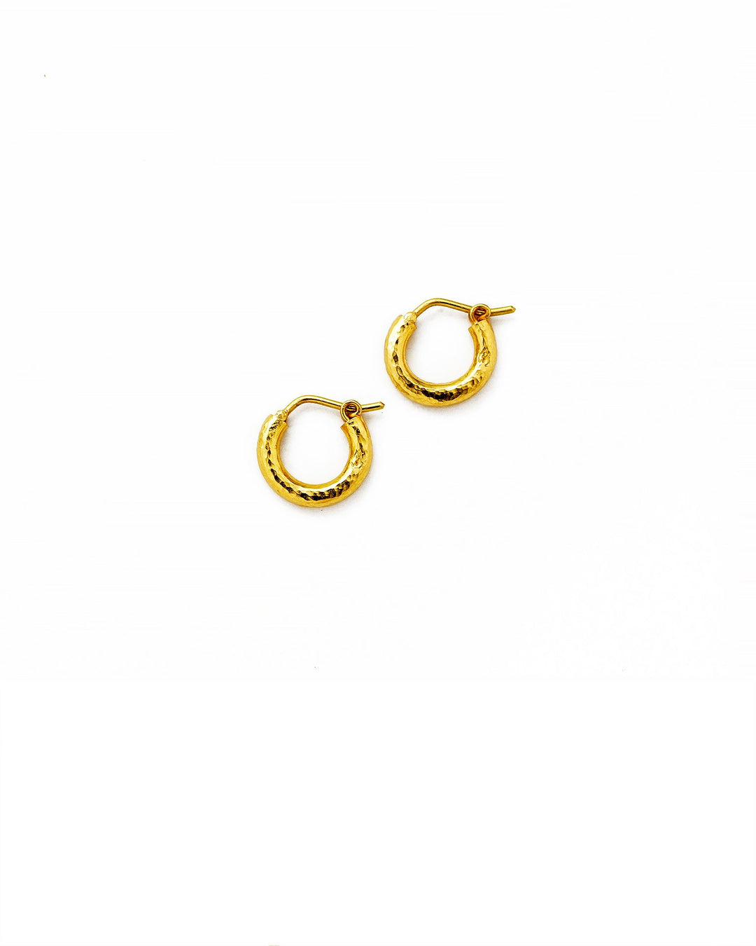 Baby hammered hoops.