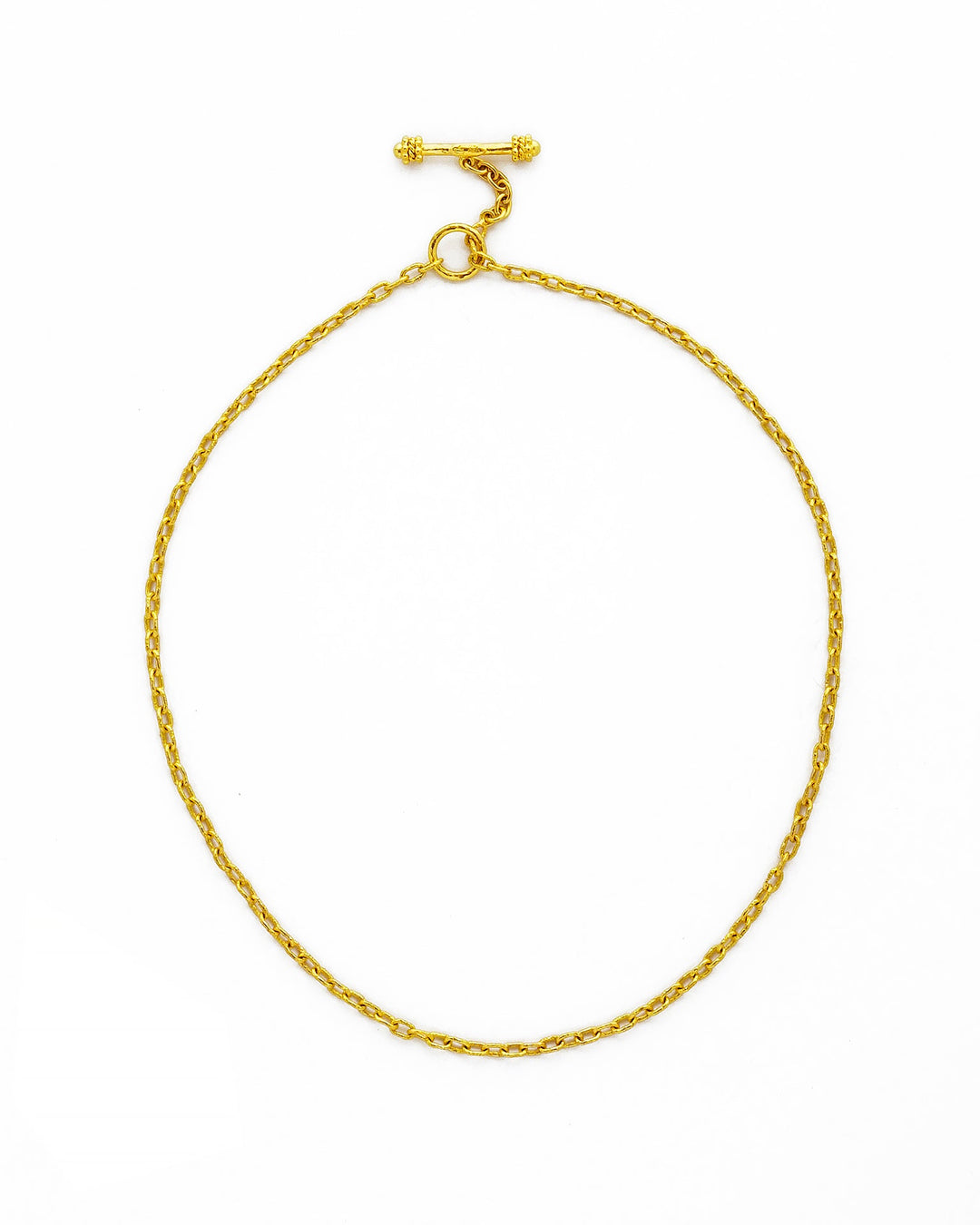 'Very Fine' gold chain link necklace (17")