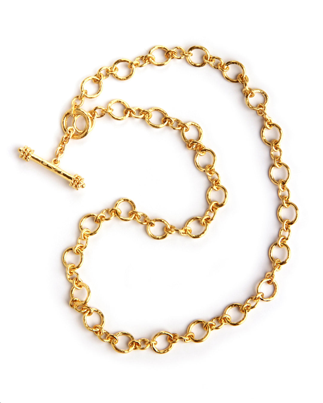 'Riviera' link necklace gold toggle (21").