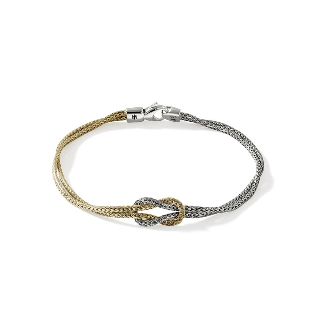 Love Knot Bracelet, Gold, Silver, 1.8MM