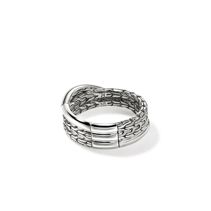 JH Essential Crossover Ring, Sterling Silver