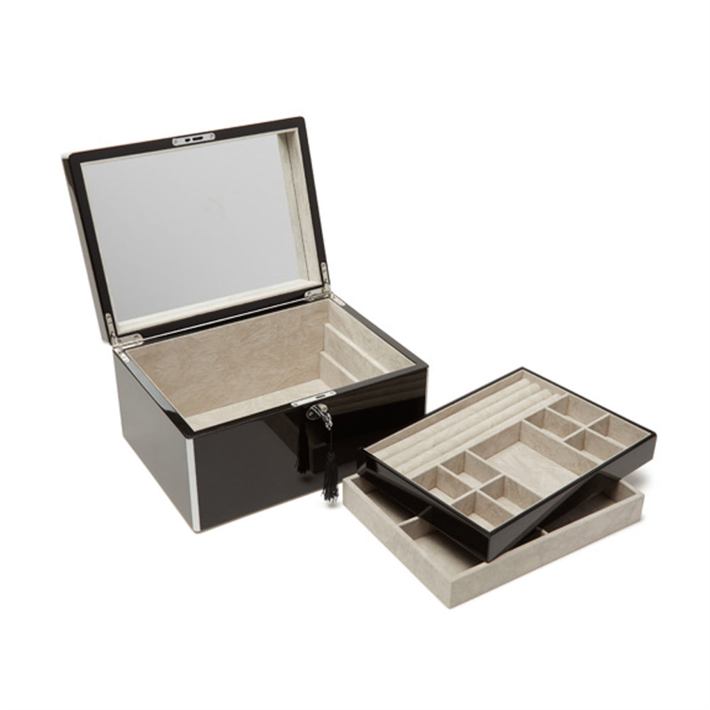 Black & White Laurel Jewelry Box