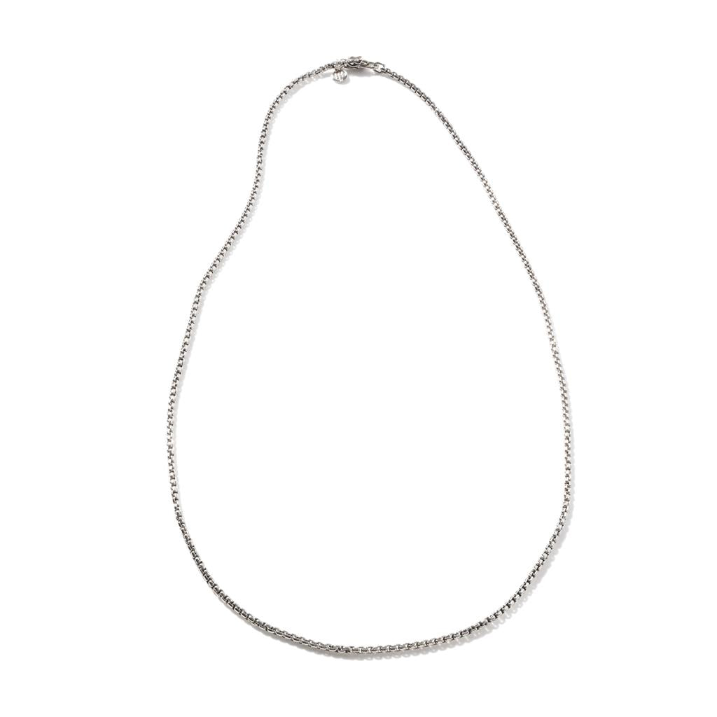 Naga Box Chain Necklace, Silver, 2.7MM