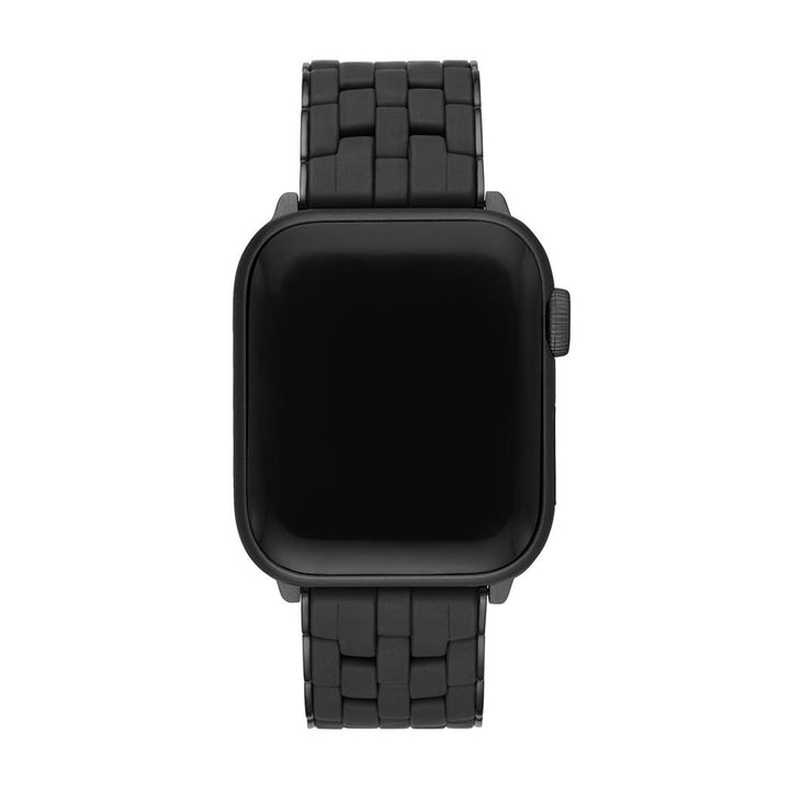 38/40/41mm and 42/44/45/49mm Black Silicone-Wrapped Bracelet Band for Apple Watch®