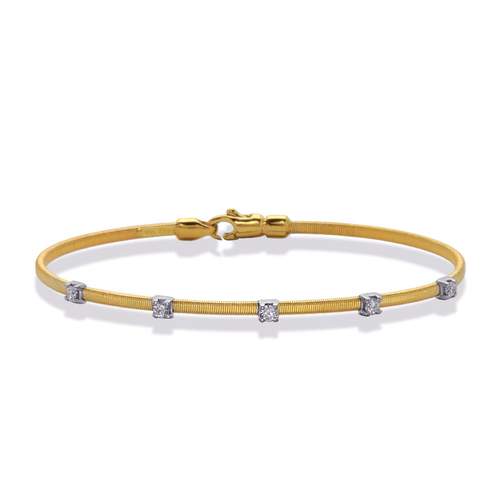 Yellow Gold Bangle Italian Made