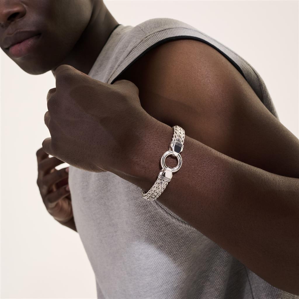 Flat Chain Bracelet, Sterling Silver, 11MM