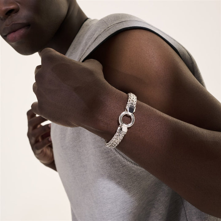 Flat Chain Bracelet, Sterling Silver, 11MM