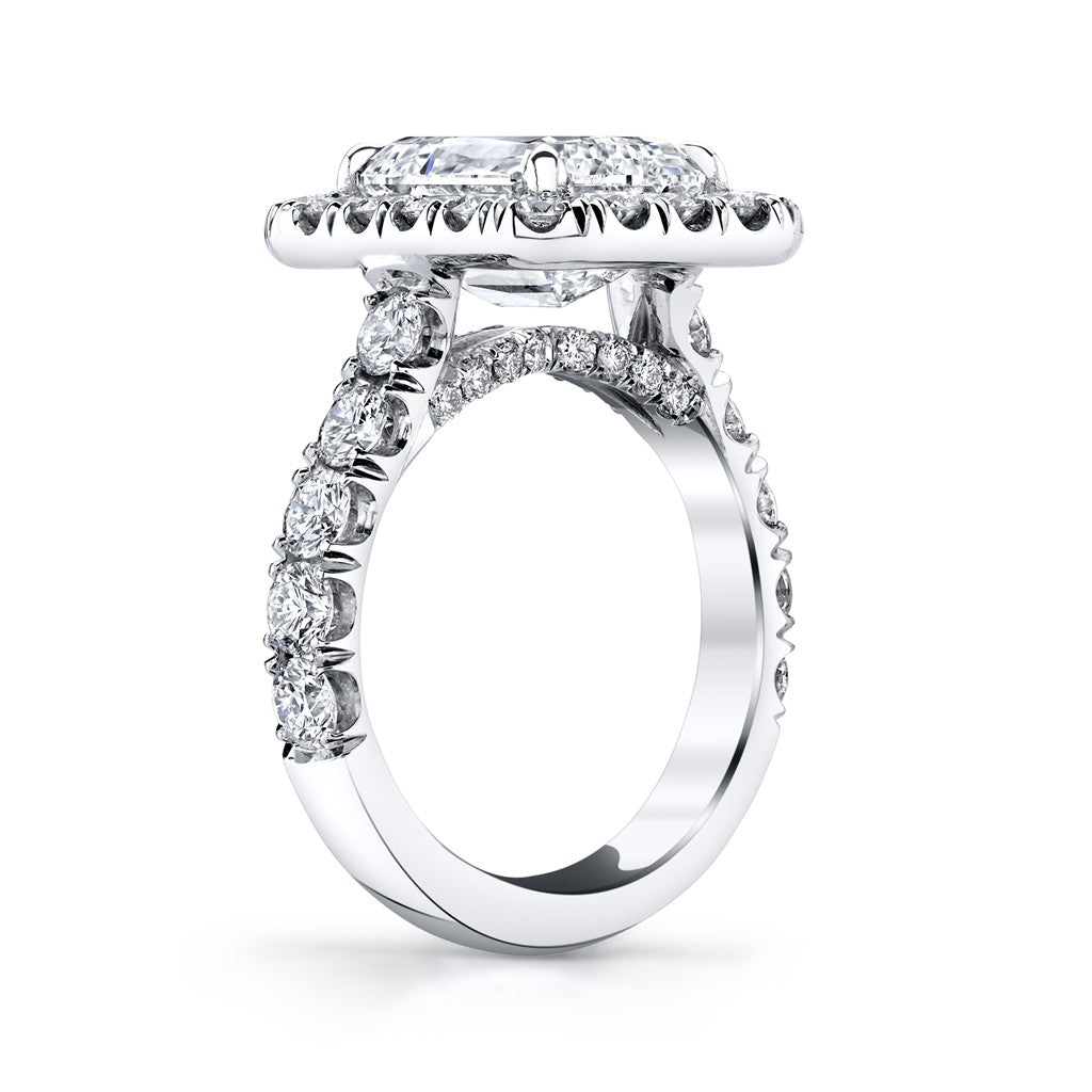 Platinum 5.02ct Cushion Diamond Ring