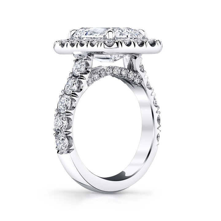 Platinum 5.02ct Cushion Diamond Ring
