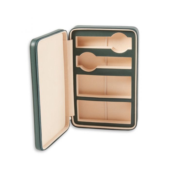 Francis Watch and Sunglass Travel Case in Hunter Green