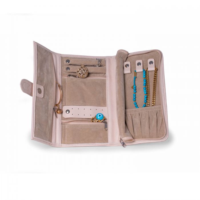 Hayley Jewelry Clutch - Cream