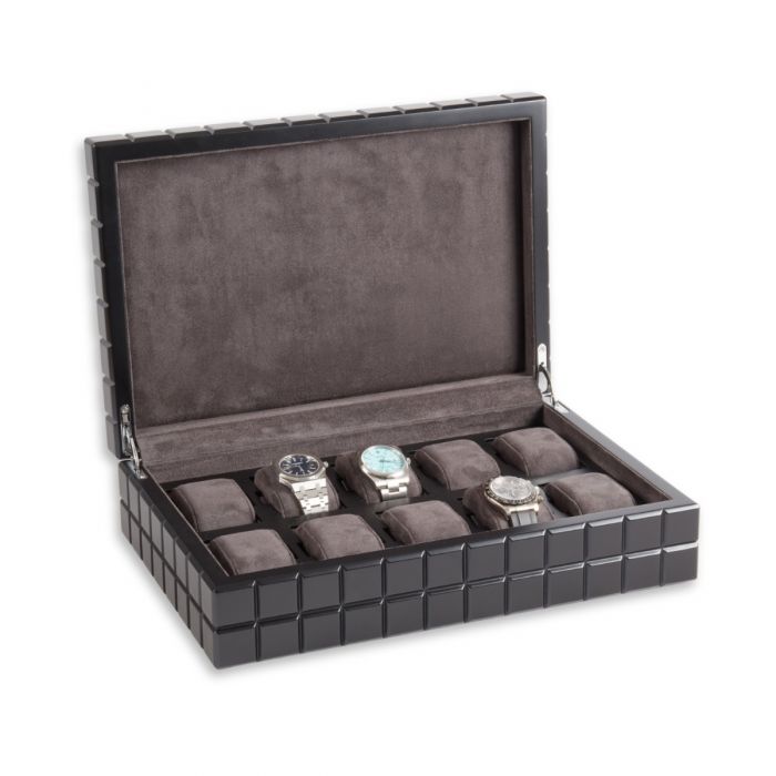 Bogota Cube Design Ten Watch Case - Black