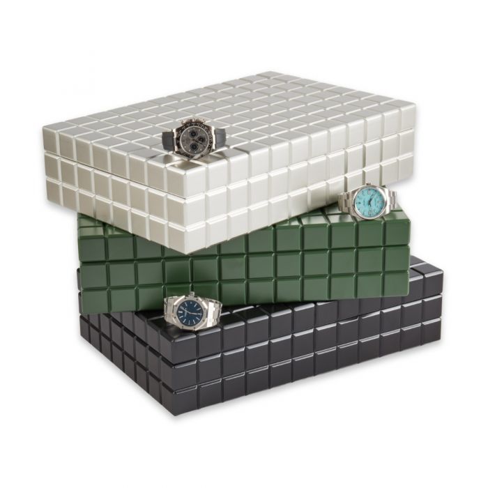 Bogota Cube Design Ten Watch Case - Silver