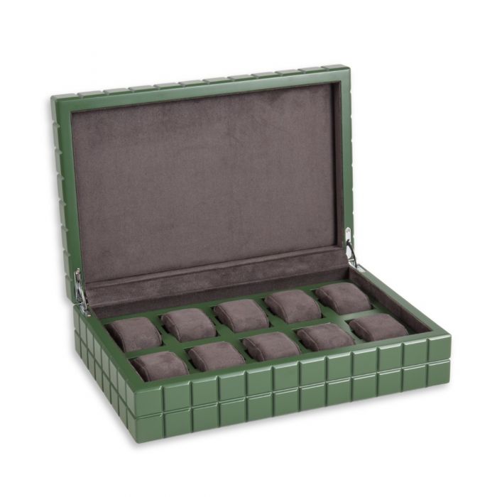 Bogota Cube Design Ten Watch Case - Green