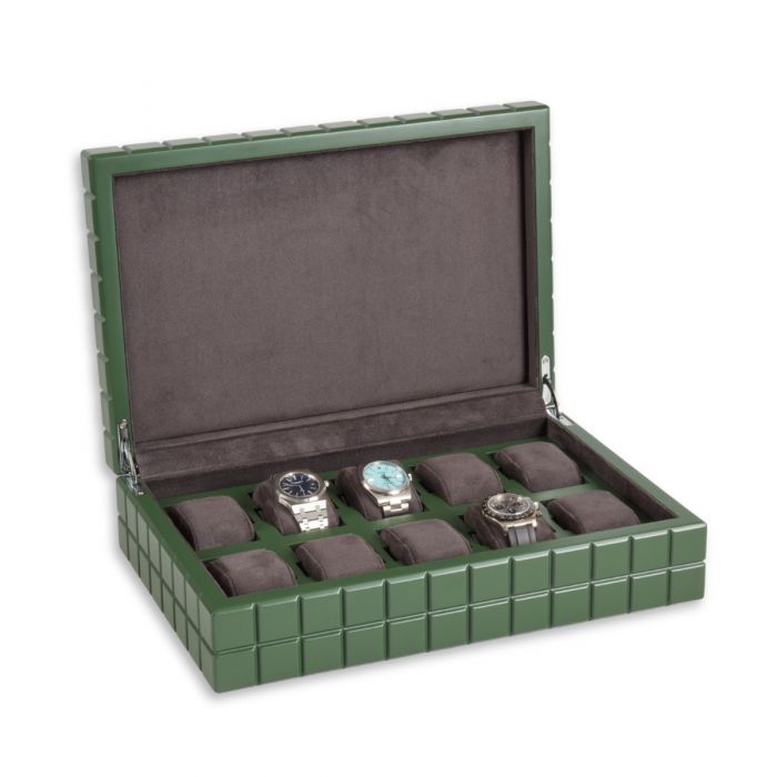 Bogota Cube Design Ten Watch Case - Green