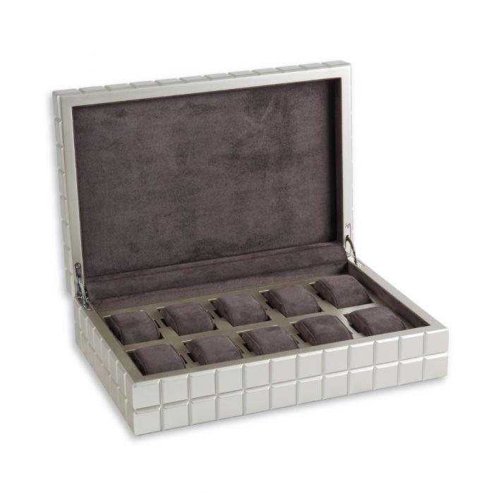 Bogota Cube Design Ten Watch Case - Silver