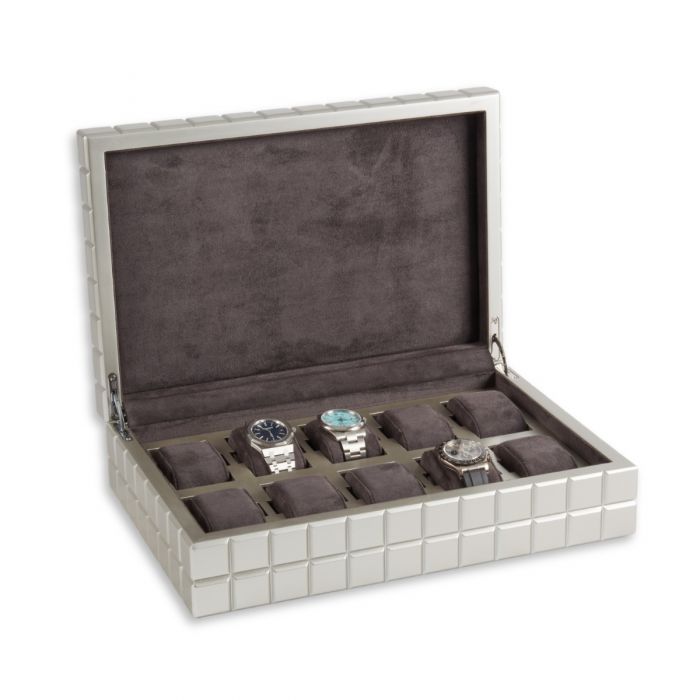 Bogota Cube Design Ten Watch Case - Silver