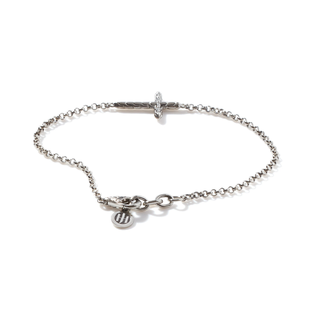 Classic Chain Cross Bracelet in Silver