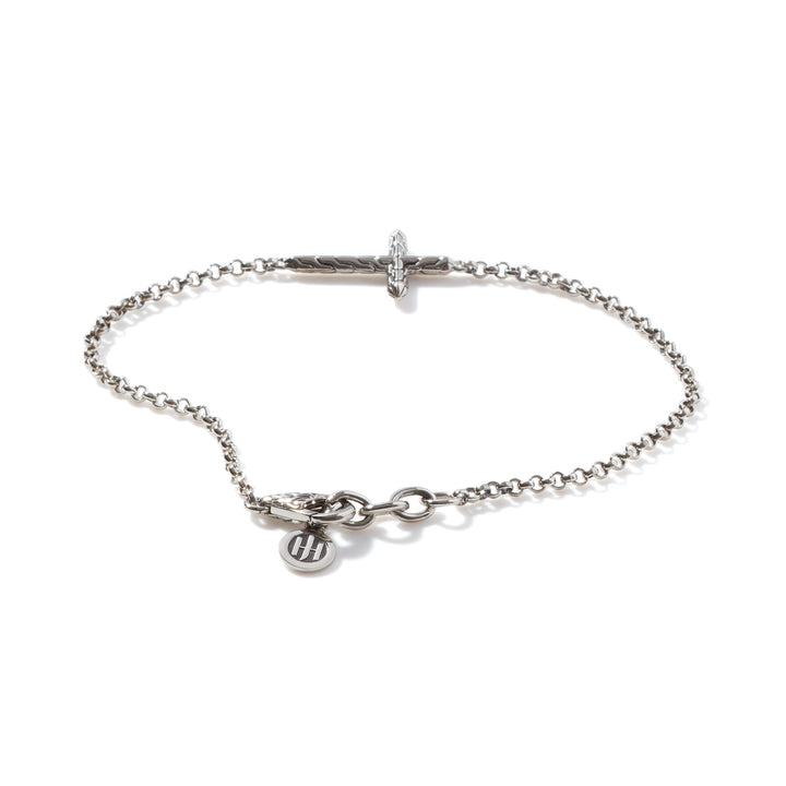 Classic Chain Cross Bracelet in Silver