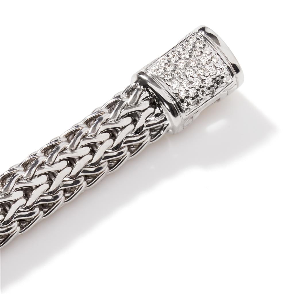 Icon Bracelet, Silver, Diamonds, 6.5MM