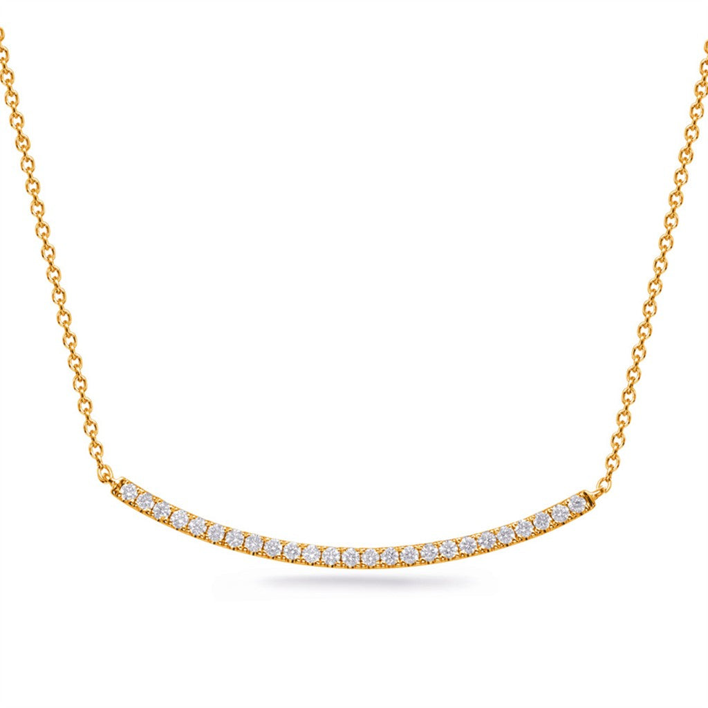 14K Yellow Gold 0.25ct Diamond Necklace