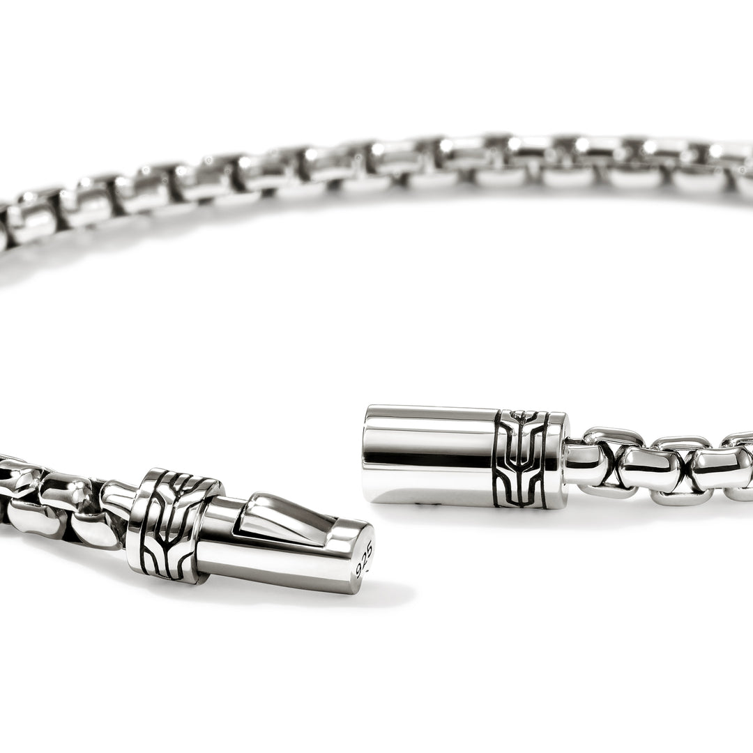 Box Chain Bracelet, Sterling Silver, 3.7MM