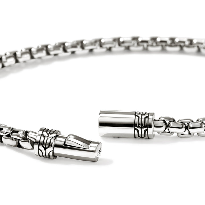 Box Chain Bracelet, Sterling Silver, 3.7MM