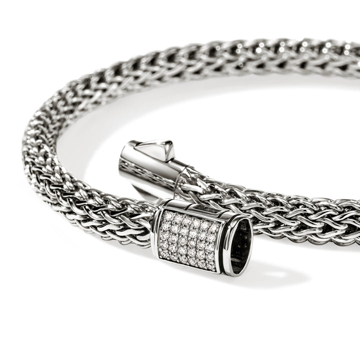 Icon Bracelet, Sterling Silver, Diamonds, 5MM