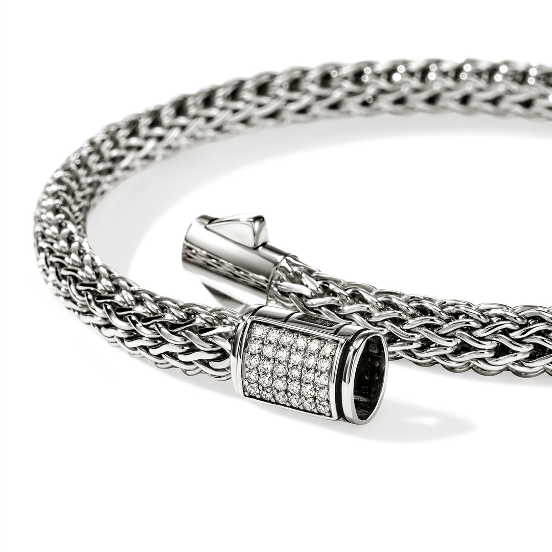 Icon Bracelet, Sterling Silver, Diamonds, 5MM