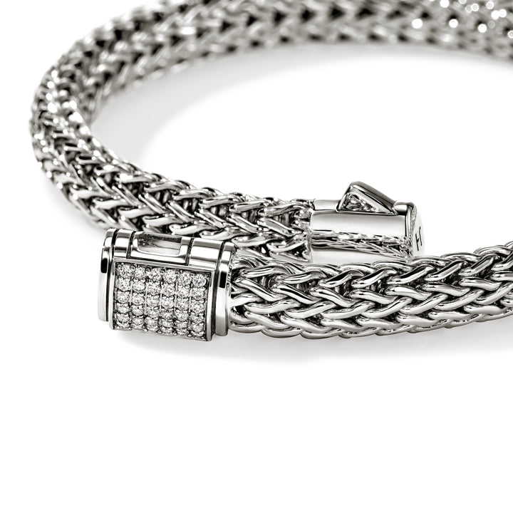 Icon Bracelet, Sterling Silver, Diamonds, 6.5MM