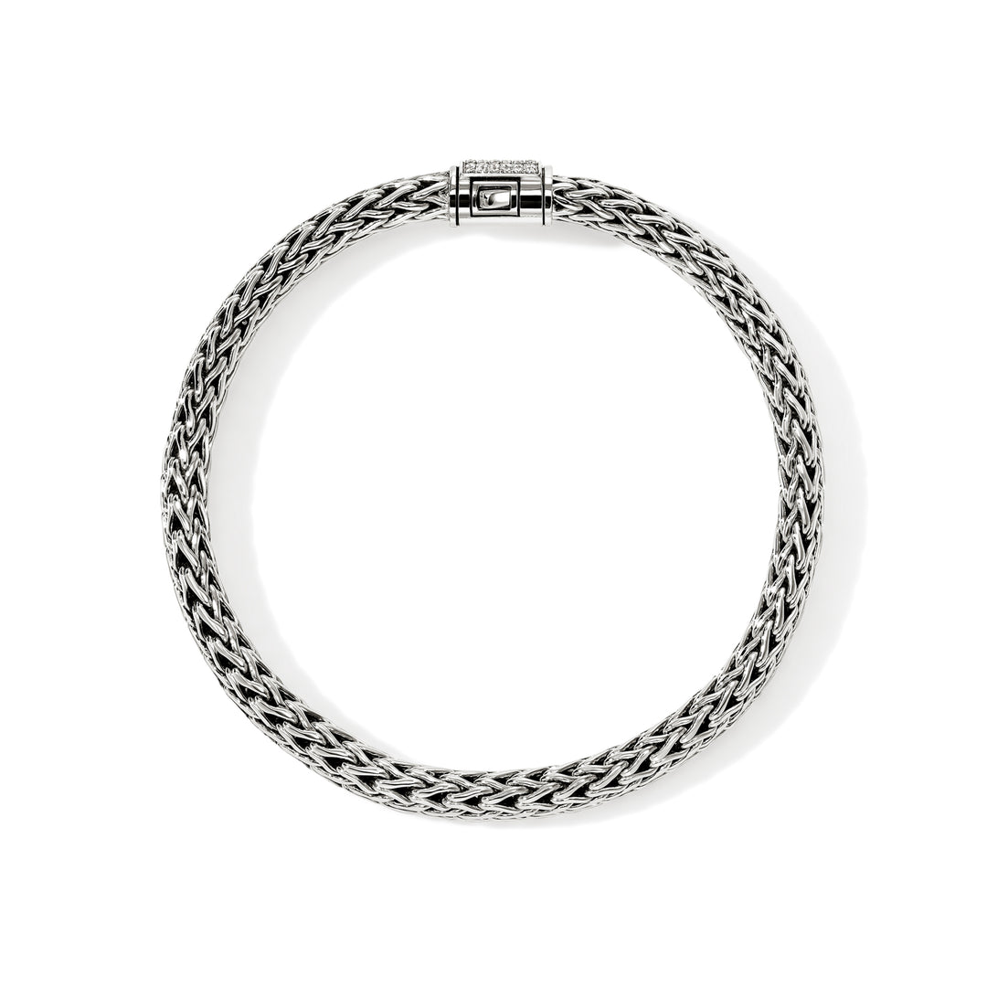 Icon Bracelet, Sterling Silver, Diamonds, 6.5MM