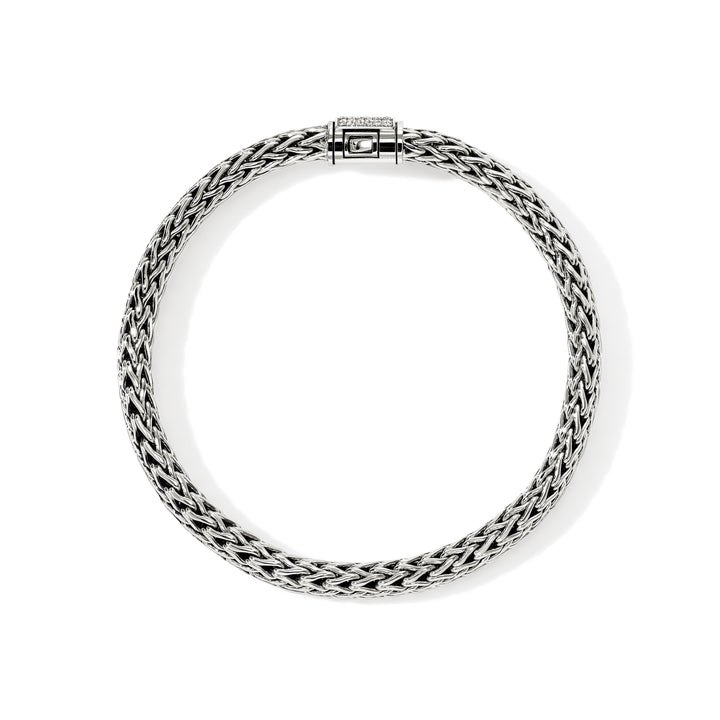 Icon Bracelet, Sterling Silver, Diamonds, 6.5MM