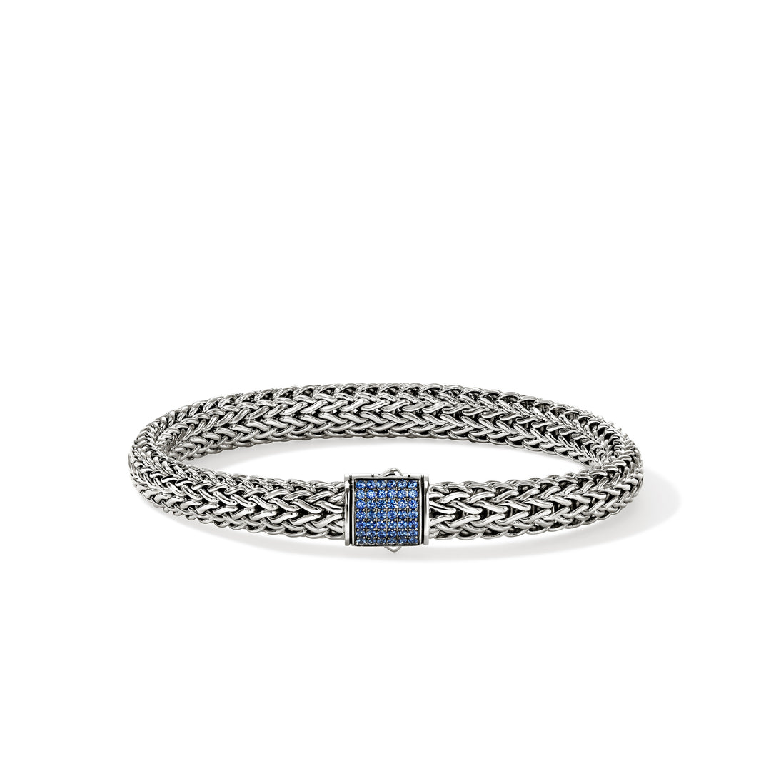 Icon Bracelet, Sterling Silver, Gemstones, 7.5MM