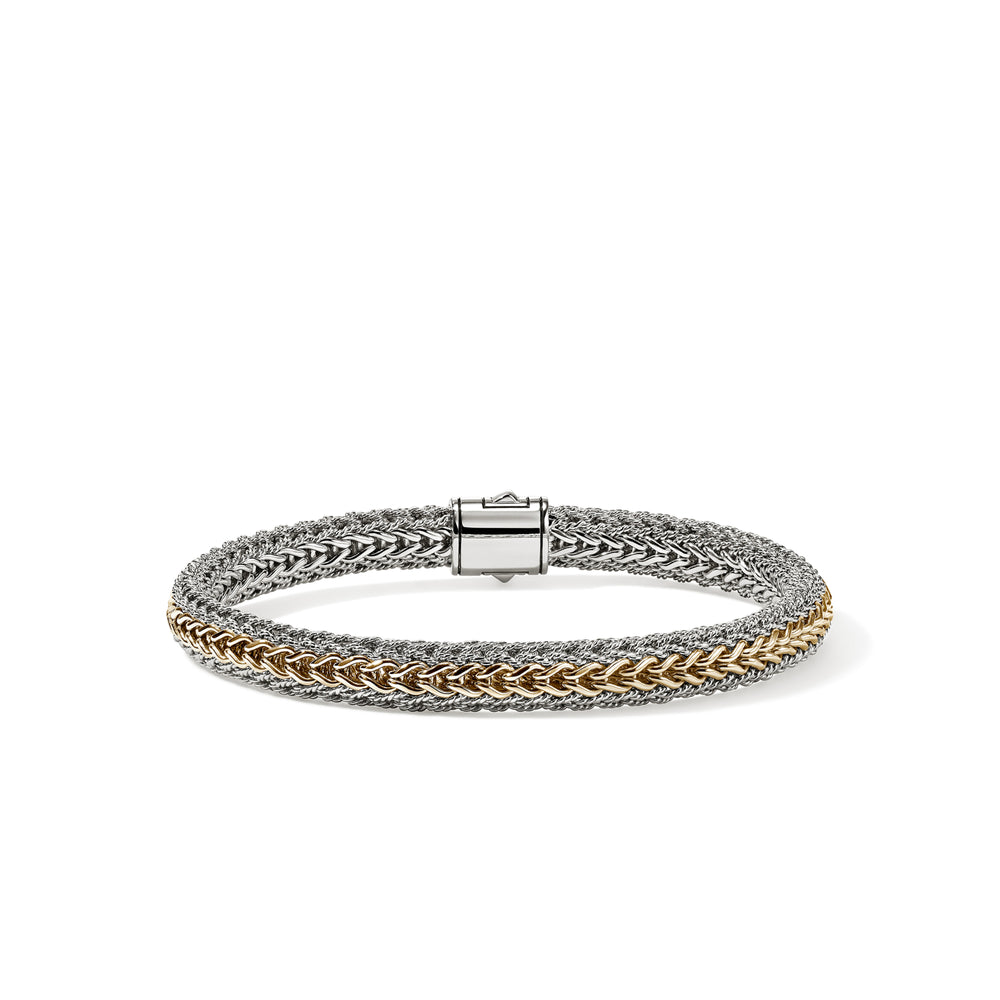 Icon Bracelet, Reversible, Gold, Sterling Silver, 6.5MM