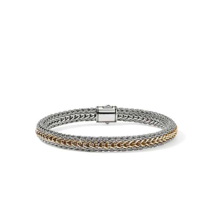 Icon Bracelet, Reversible, Gold, Sterling Silver, 6.5MM