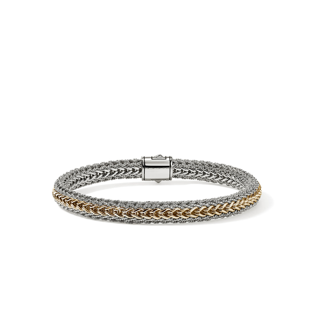 Icon Bracelet, Reversible, Gold, Sterling Silver, 6.5MM