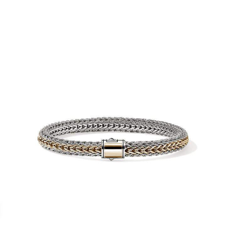 Icon Bracelet, Reversible, Gold, Sterling Silver, 6.5MM