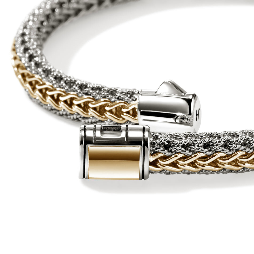 Icon Bracelet, Reversible, Gold, Sterling Silver, 6.5MM