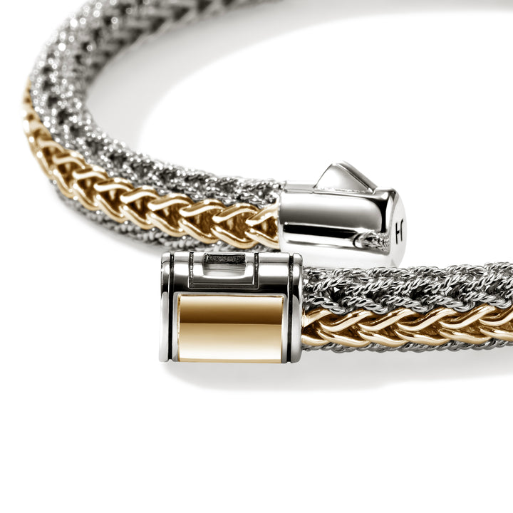 Icon Bracelet, Reversible, Gold, Sterling Silver, 6.5MM