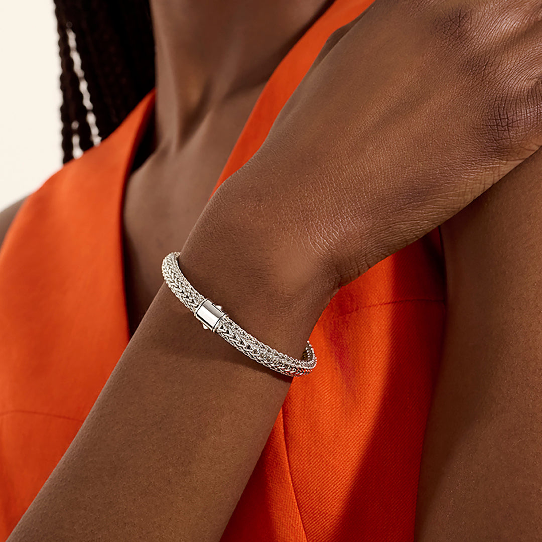 Icon Bracelet, Reversible, Gold, Sterling Silver, 6.5MM